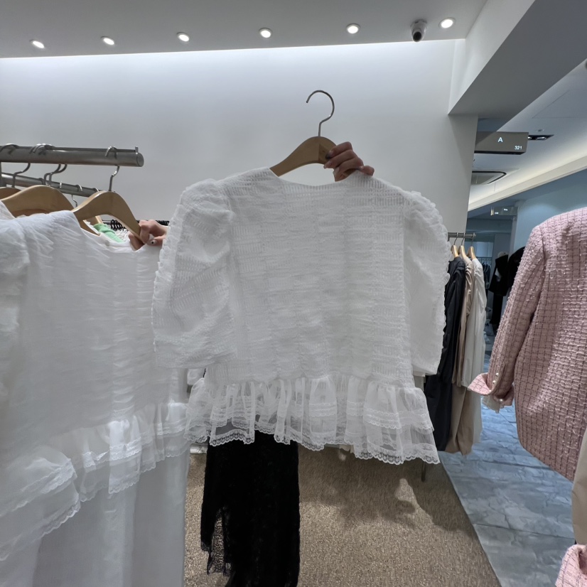 A㊣東大門代購女士新款熱賣職業真品休閑26春夏推薦襯衫蕾絲衫A STORE襯衫/蕾絲衫圖色1