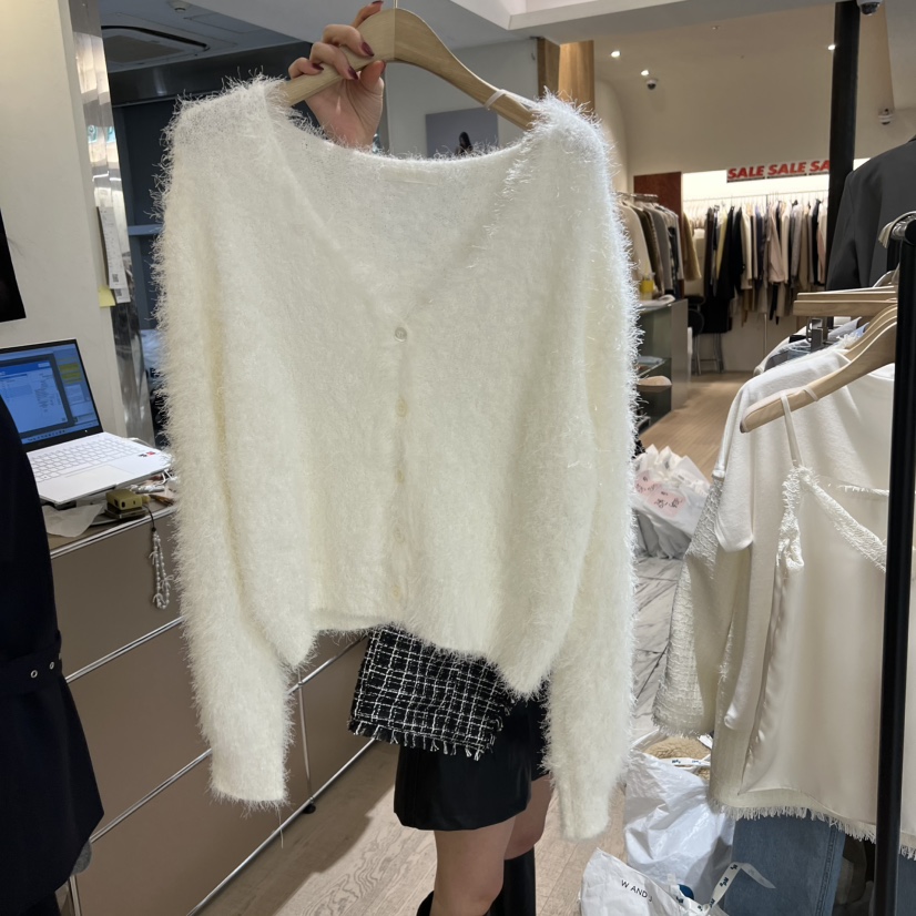 W AND J㊣東大門實拍女士新款休閑26春夏熱賣針織衫春款開衫W AND J針織衫圖色2