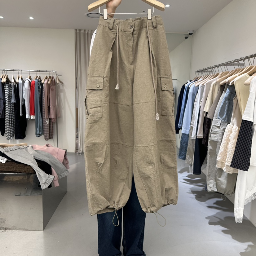 VAULT㊣東大門代購女裝新品時尚職業熱賣休閑褲工裝褲春款復古VAULT休閑褲圖色1