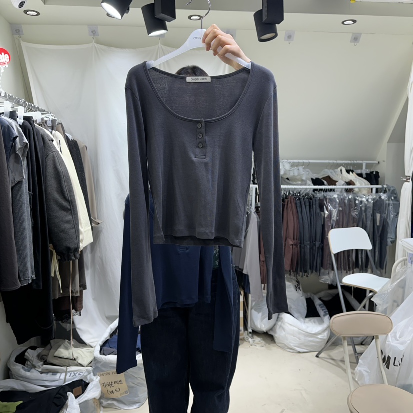 OWNS㊣東大門代購女士新品真品推薦休閑職業26春夏長袖T恤春款OWNS HAUS長袖T恤圖色2