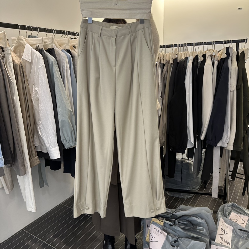 FIND-P韓國直郵㊣女裝新品推薦職業人氣熱賣休閑休閑褲春款FIND-P休閑褲圖色1