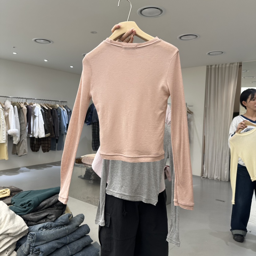 VAULT㊣東大門代購女裝新品熱賣人氣休閑職業時尚長袖T恤春款VAULT長袖T恤