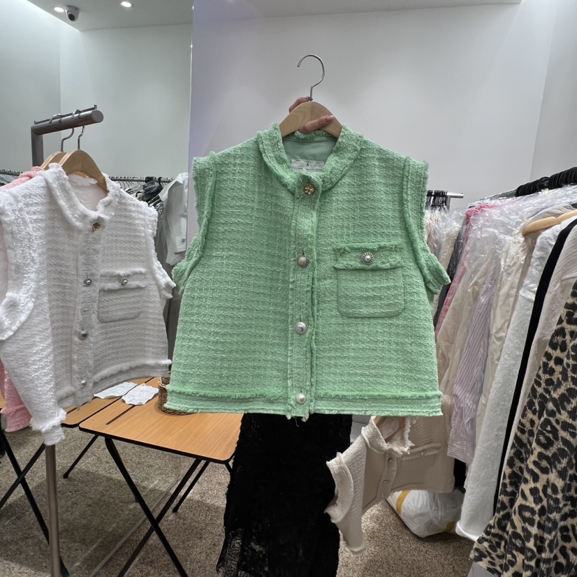 A東大門直郵㊣女士新款時尚推薦人氣休閑26春夏馬甲紐扣背心A STORE馬甲圖色4