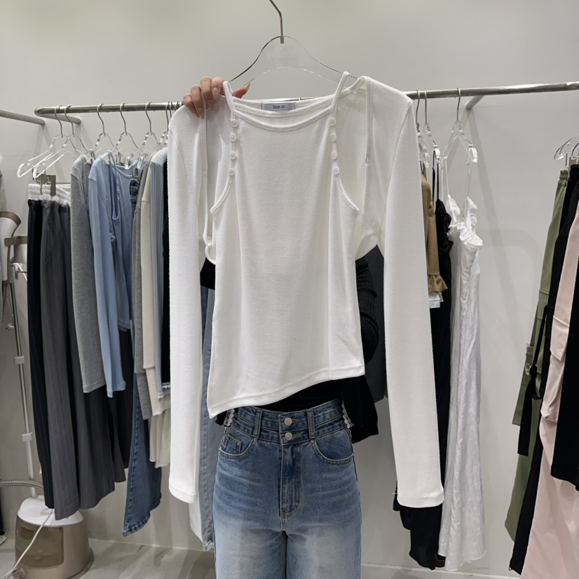 BAIE.38㊣東大門實拍女士新品人氣熱賣套裝兩件套春款紐扣BAIE.38套裝圖色1白色