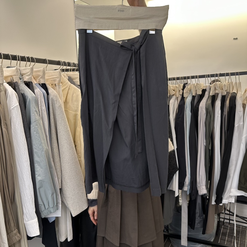 FIND-P韓國直郵㊣女裝新品休閑職業人氣時尚半身裙中短裙春款FIND-P半身裙/中短裙圖色3墨色