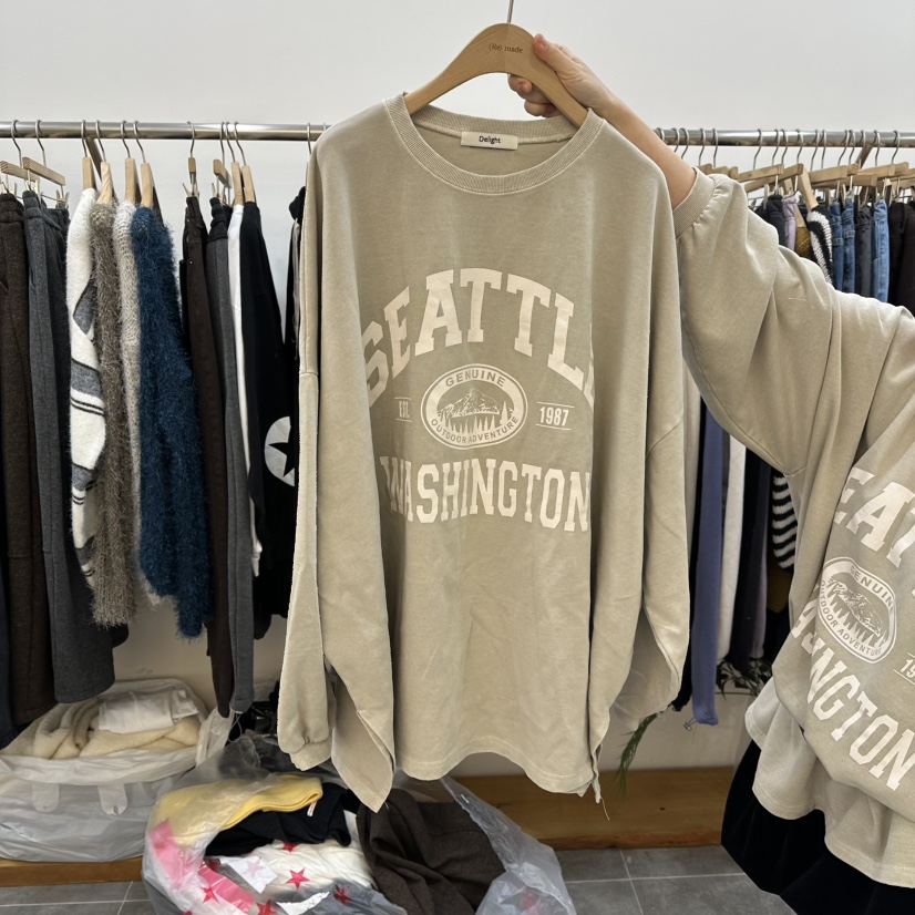 DELIGHT-L東大門直郵㊣女士新款熱賣26春夏職業長袖T恤春款DELIGHT-L長袖T恤圖色2