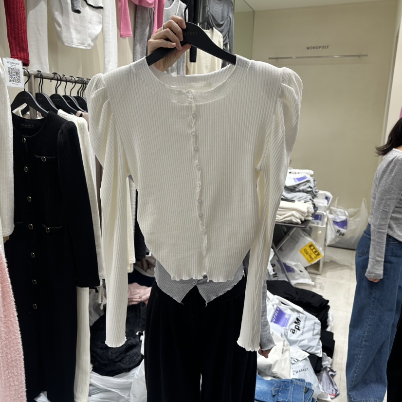 MONOPOLY東大門直郵㊣女裝新品時尚26春夏推薦真品長袖T恤春款MONO_POLY長袖T恤圖色1