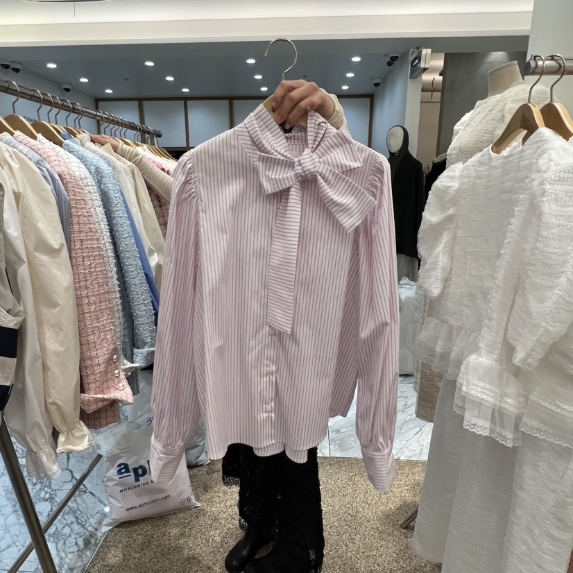 A㊣東大門實拍女士新款真品熱賣26春夏推薦時尚職業襯衫蕾絲衫A STORE襯衫/蕾絲衫圖色1