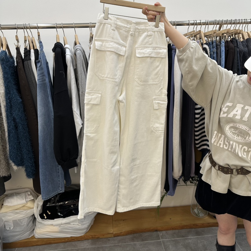 DELIGHT-L東大門直郵㊣女裝新品休閑休閑褲工裝褲口袋春款DELIGHT-L休閑褲