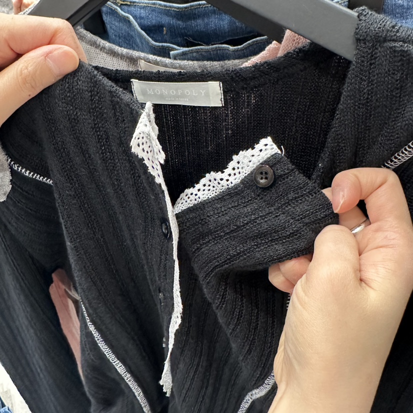 MONOPOLY㊣東大門代購女裝新品休閑真品26春夏推薦針織衫春款MONO_POLY針織衫