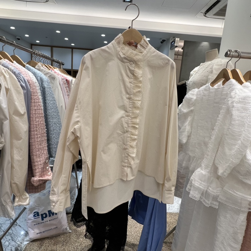 A㊣東大門代購女裝新品26春夏休閑時尚真品推薦熱賣襯衫蕾絲衫A STORE襯衫/蕾絲衫圖色2