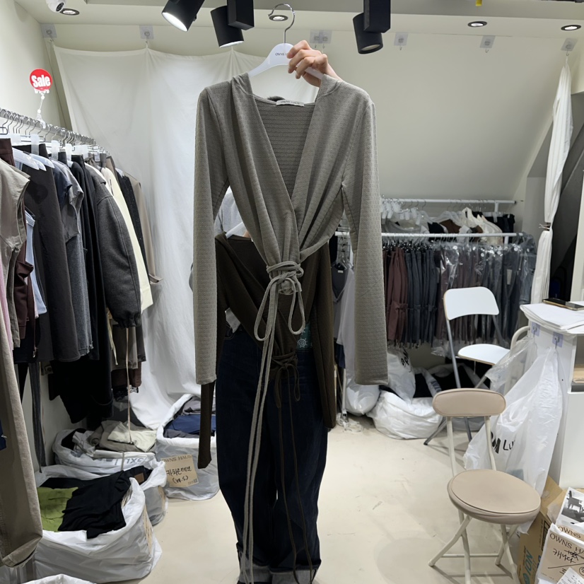 OWNS㊣東大門實拍女裝新品熱賣職業時尚人氣長袖T恤連帽衫春款OWNS HAUS長袖T恤圖色1