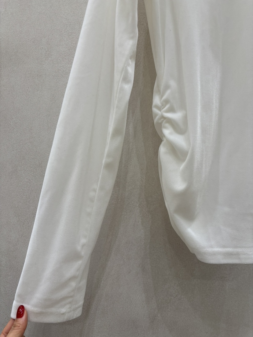 WHO IS SHE韓國代購㊣女士新品熱賣長袖T恤天鵝絨兩面穿春款WHO IS SHE長袖T恤