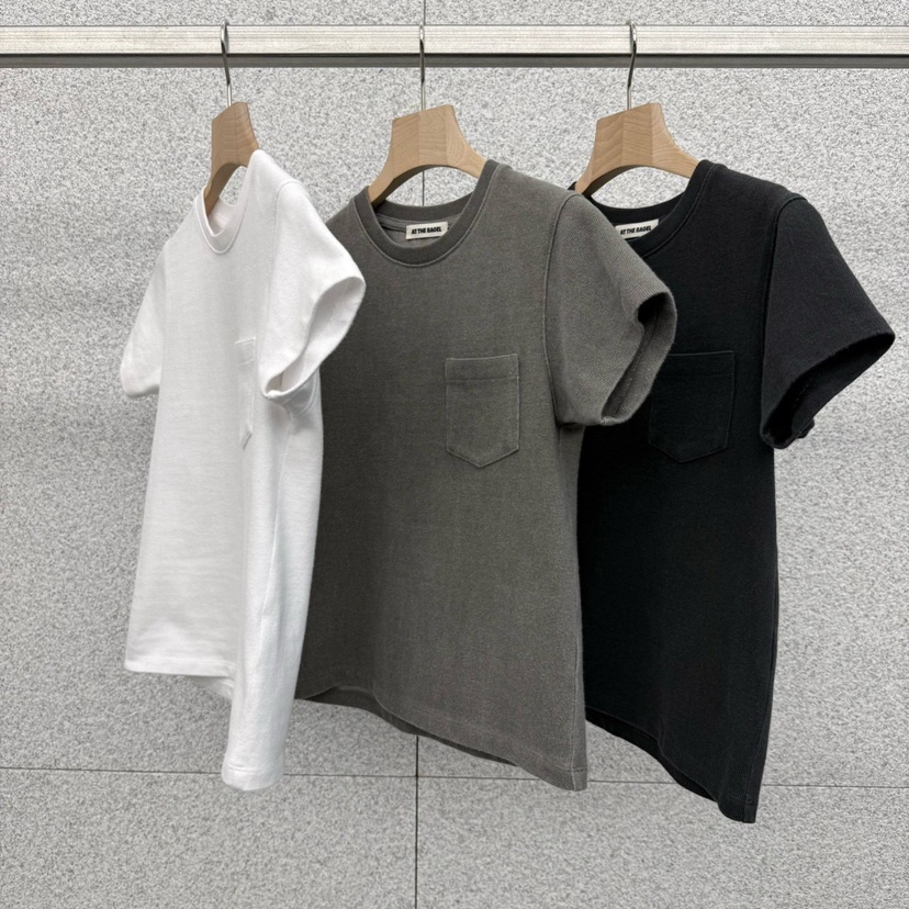 AT THE BAGEL東大門直郵㊣女士新款26春夏職業T恤口袋春款AT THE BAGELT恤