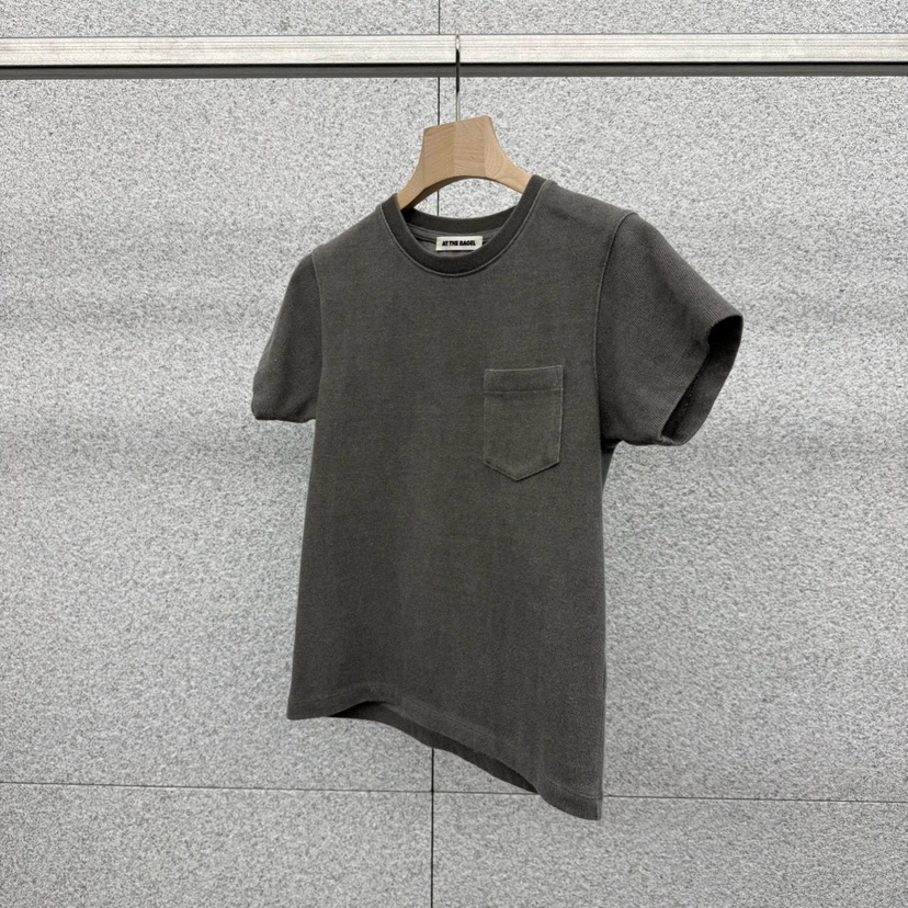 AT THE BAGEL東大門直郵㊣女士新款26春夏職業T恤口袋春款AT THE BAGELT恤圖色2