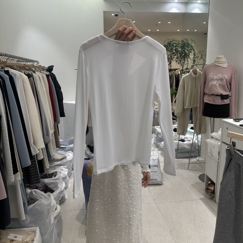 GRACIA㊣東大門實拍女士新品休閑推薦熱賣26春夏長袖T恤天絲春款GRACIA長袖T恤