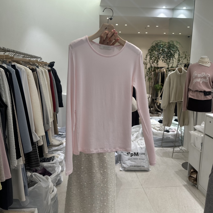 GRACIA㊣東大門實拍女士新品休閑推薦熱賣26春夏長袖T恤天絲春款GRACIA長袖T恤圖色2