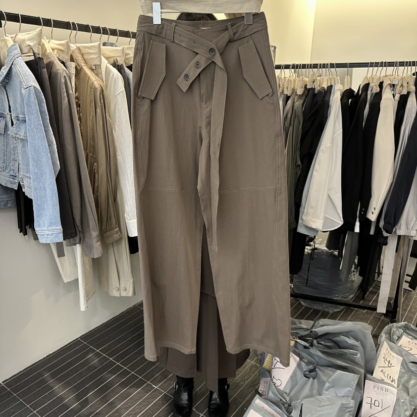 FIND-P韓國直郵㊣女士新款人氣職業26春夏熱賣休閑褲系帶春款FIND-P休閑褲圖色2