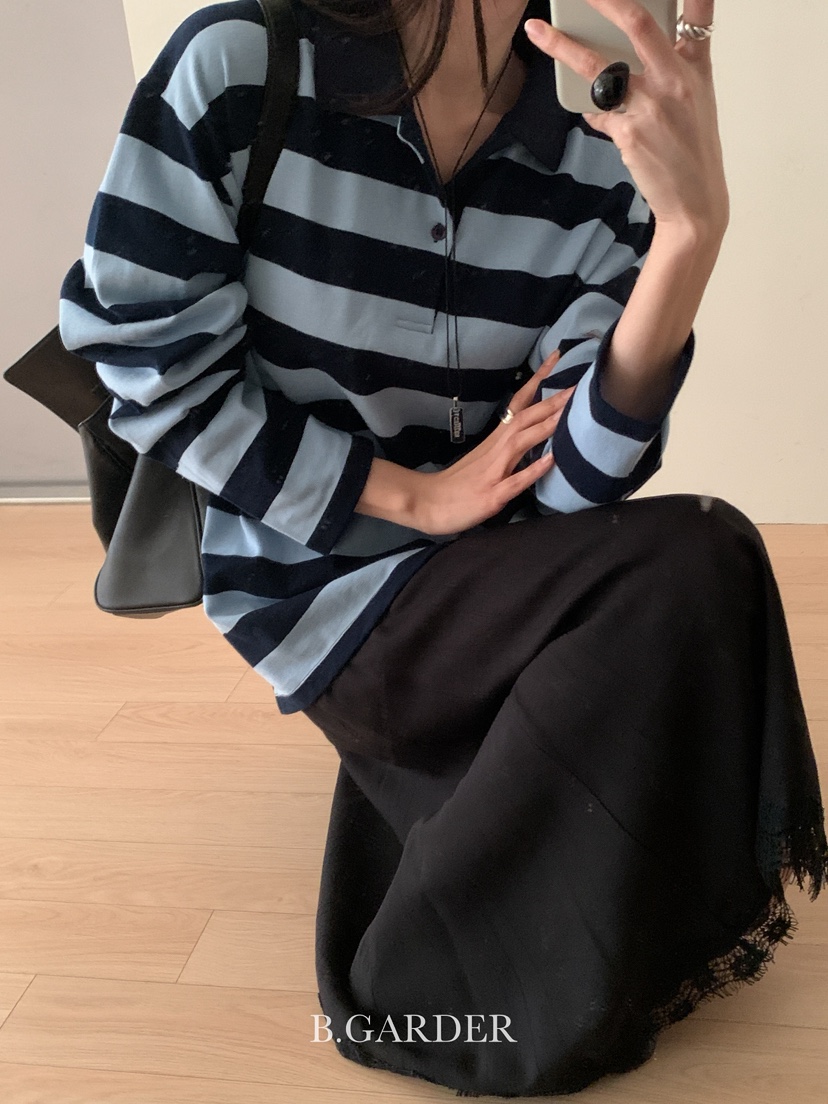 B_GARDER韓國直郵㊣女士新款熱賣職業26春夏真品休閑長袖T恤B.GARDER長袖T恤