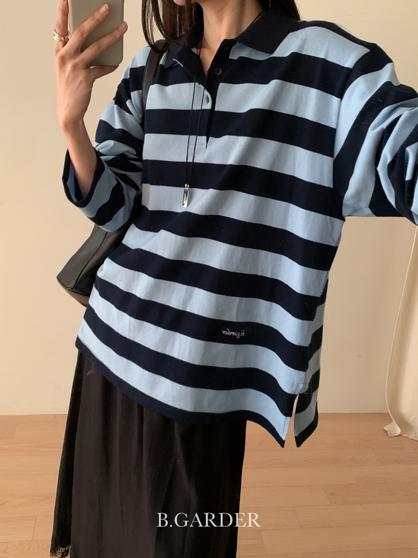 B_GARDER韓國直郵㊣女士新款熱賣職業26春夏真品休閑長袖T恤B.GARDER長袖T恤