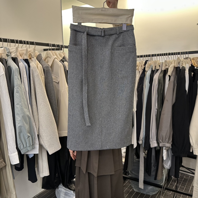 FIND-P東大門直郵㊣女士新品推薦休閑時尚真品長裙含腰帶春款FIND-P長裙圖色3