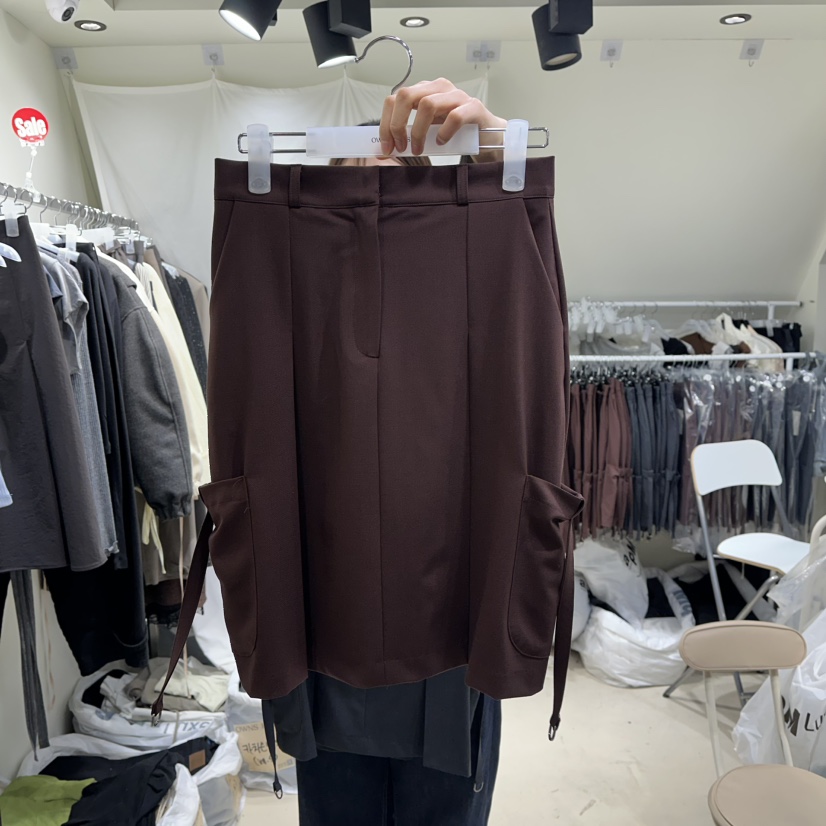 OWNS韓國代購㊣女裝新款26春夏時尚推薦人氣半身裙中短裙春款OWNS HAUS半身裙/中短裙圖色1