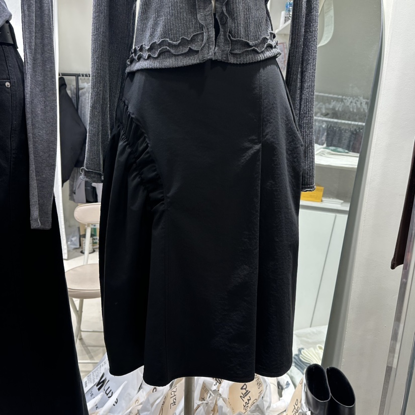 OWNS韓國代購㊣女士新款推薦休閑職業時尚人氣真品長裙春款OWNS HAUS長裙圖色3黑色