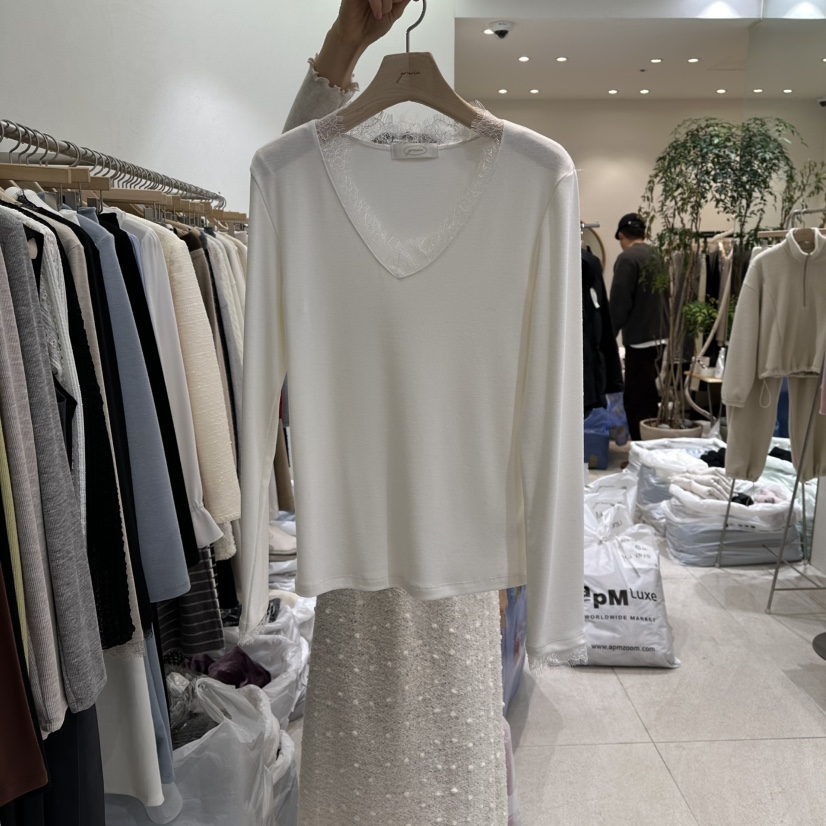 GRACIA東大門直郵㊣女士新品26春夏休閑時尚長袖T恤系帶春款GRACIA長袖T恤圖色1