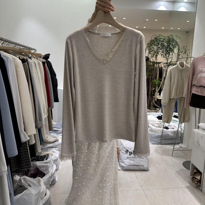 GRACIA東大門直郵㊣女士新品26春夏休閑時尚長袖T恤系帶春款GRACIA長袖T恤圖色2