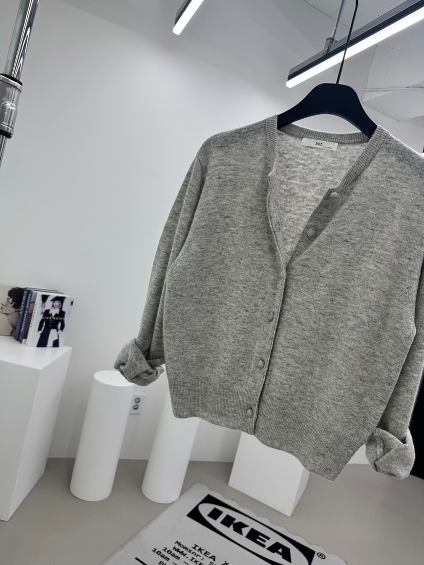 RED-A㊣東大門實拍女裝新品休閑熱賣推薦人氣26春夏針織衫開衫RED-A針織衫圖色2