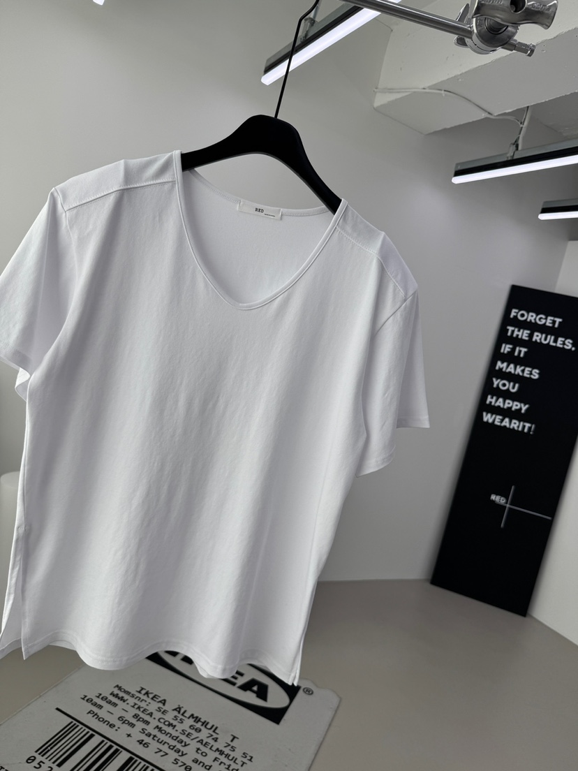 RED-A韓國直郵㊣女士新款推薦26春夏休閑人氣真品職業熱賣T恤RED-AT恤圖色1