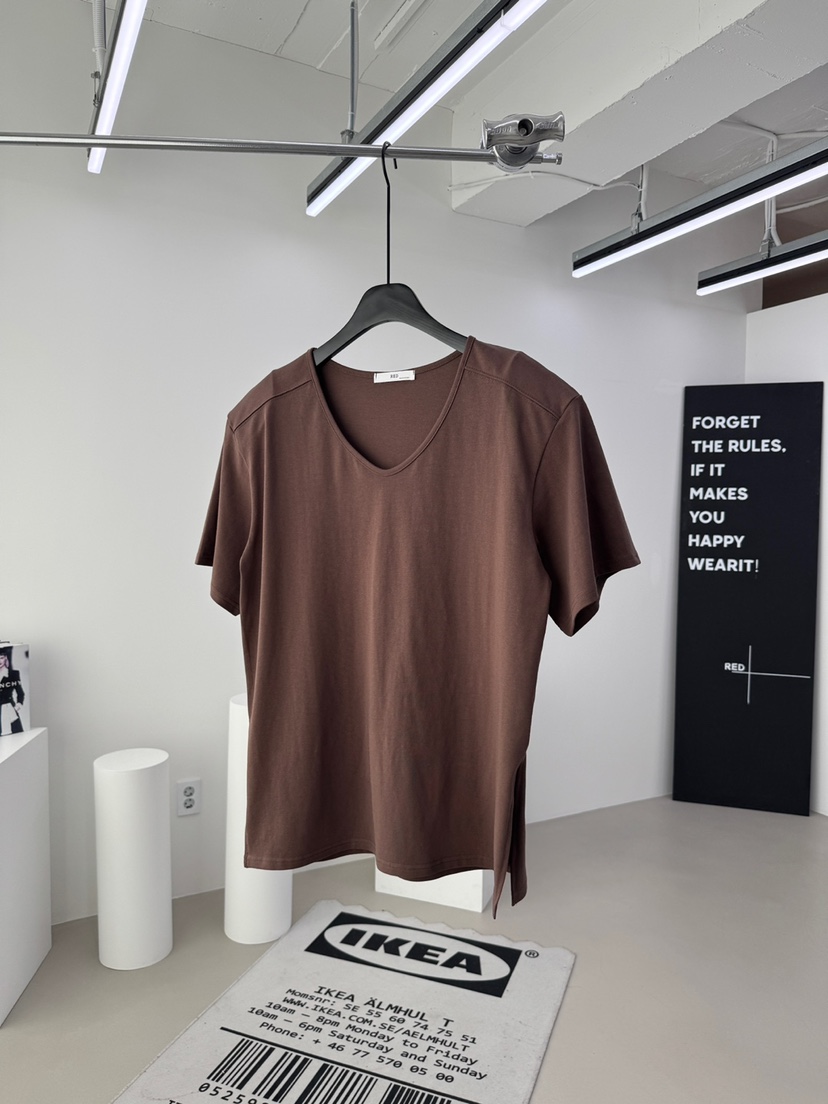 RED-A韓國直郵㊣女士新款推薦26春夏休閑人氣真品職業熱賣T恤RED-AT恤圖色3