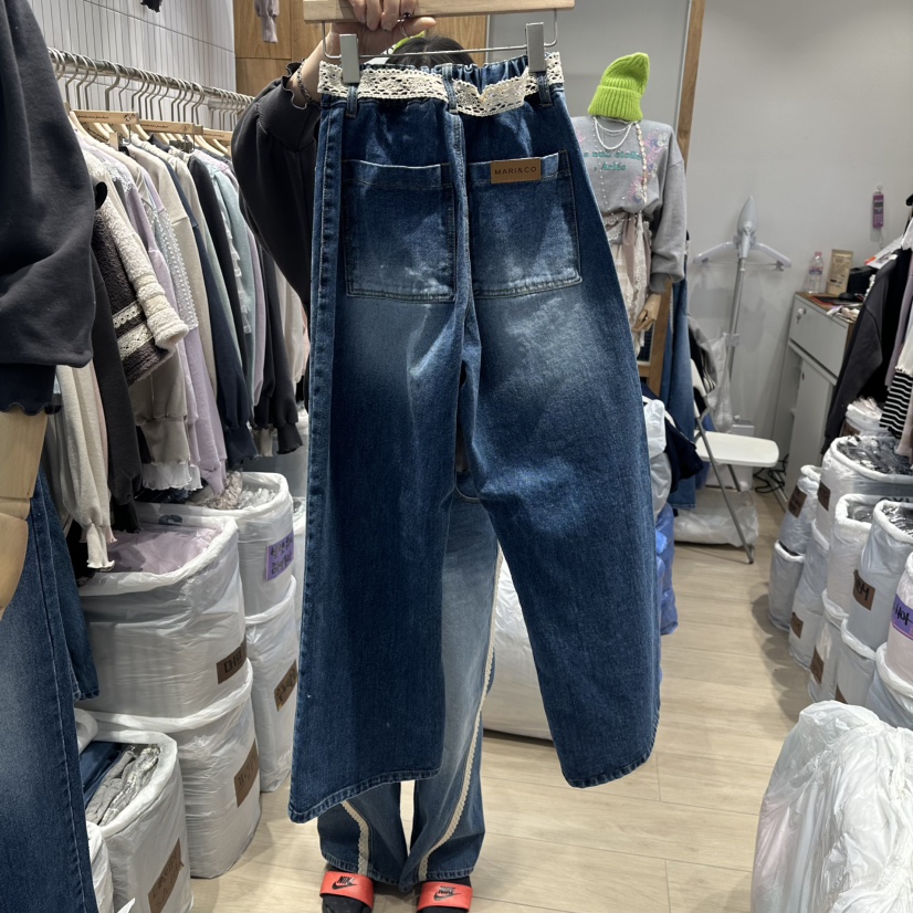 MARI CO東大門直郵㊣女士新款26春夏人氣牛仔褲不含腰帶春款MARI CO牛仔褲