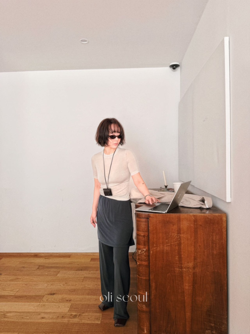OLI SEOUL韓國直郵㊣女士新品推薦休閑26春夏真品職業T恤春款OLI SEOULT恤