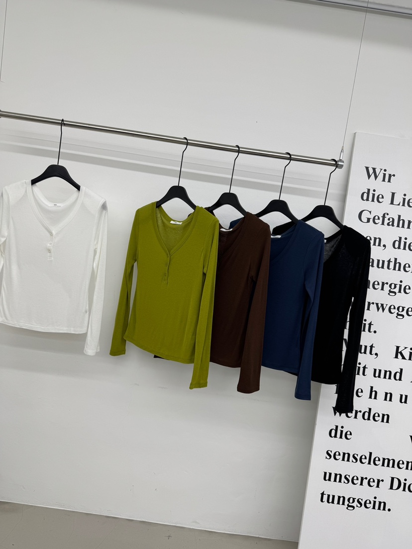 RED-A韓國代購㊣女士新款熱賣時尚真品休閑26春夏長袖T恤紐扣RED-A長袖T恤