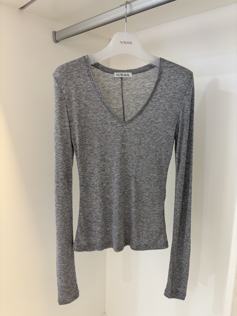 NORMAL韓國代購㊣女裝新款人氣26春夏真品職業休閑熱賣長袖T恤NORMAL長袖T恤圖色4