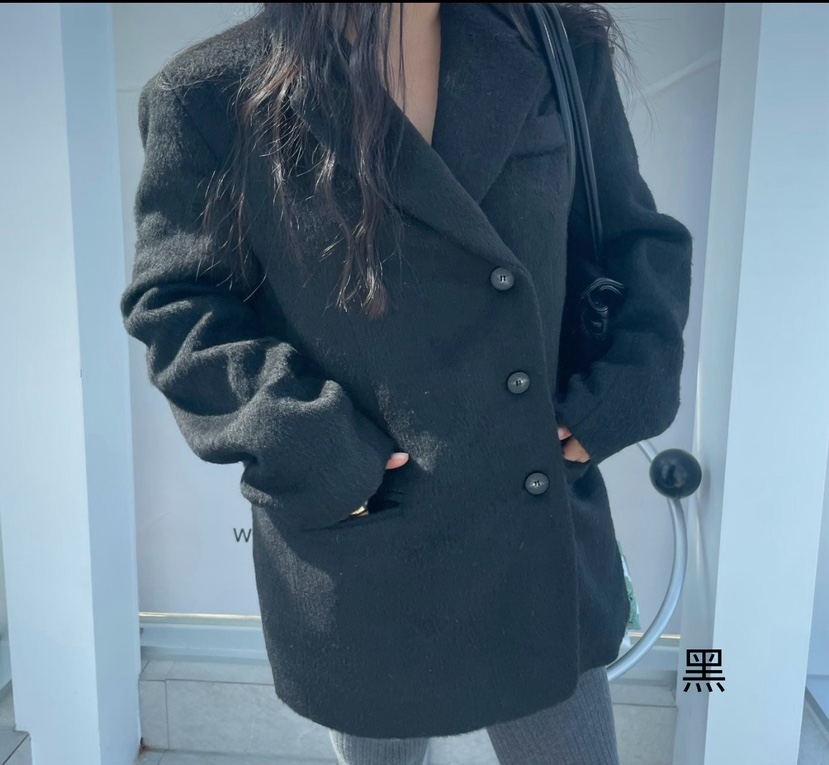 HEYME東大門直郵㊣女士新款時尚26春夏職業休閑短款大衣紐扣HEYME短款大衣圖色2