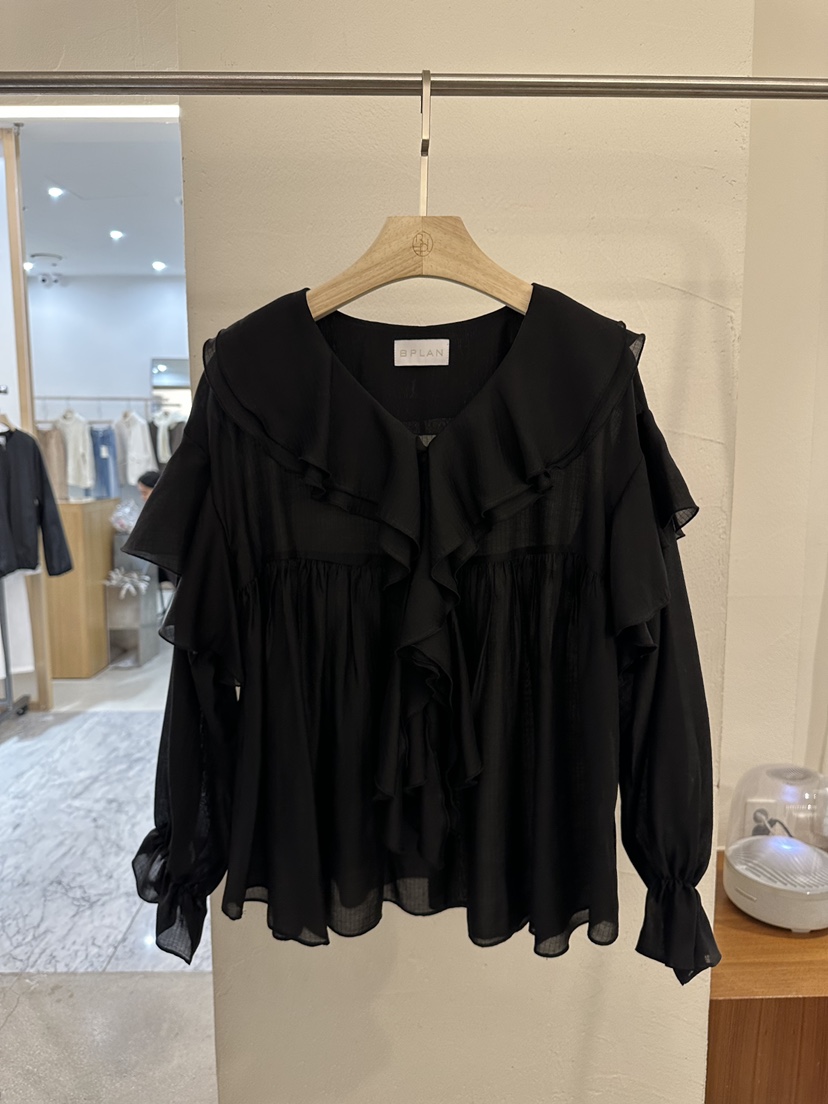 BPLAN㊣東大門實拍女裝新品休閑熱賣人氣26春夏襯衫蕾絲衫春款BPLAN襯衫/蕾絲衫圖色2