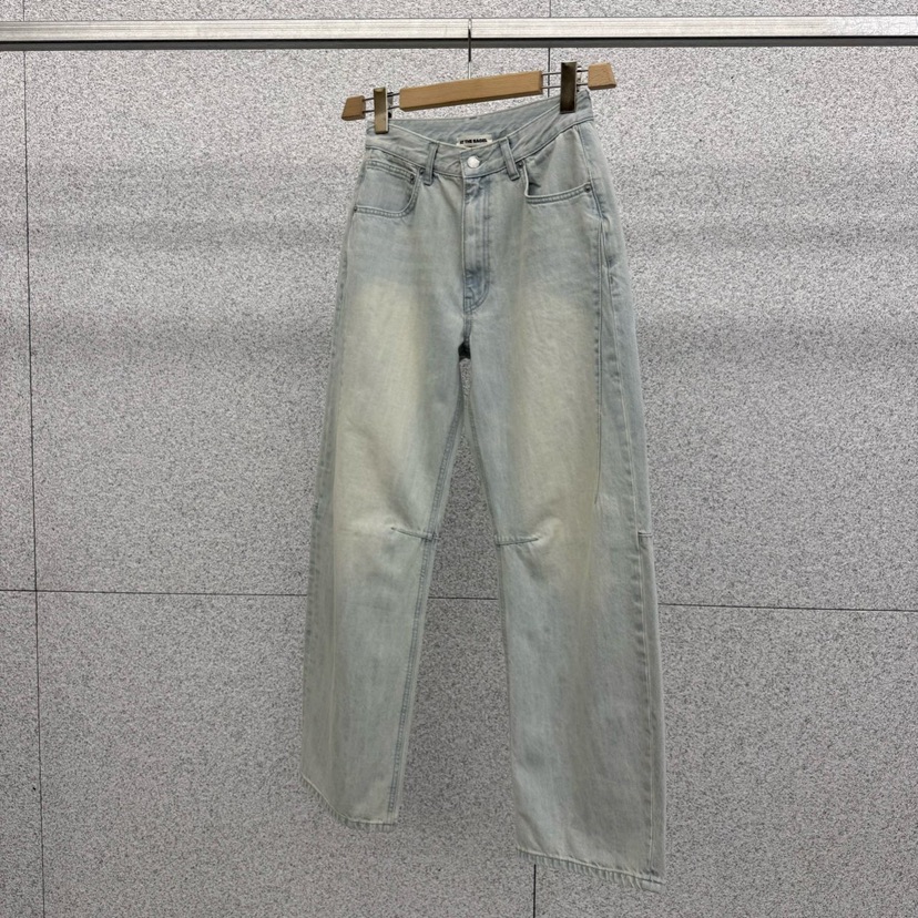 AT THE BAGEL韓國直郵㊣女裝新款26春夏職業休閑牛仔褲春款AT THE BAGEL牛仔褲圖色1