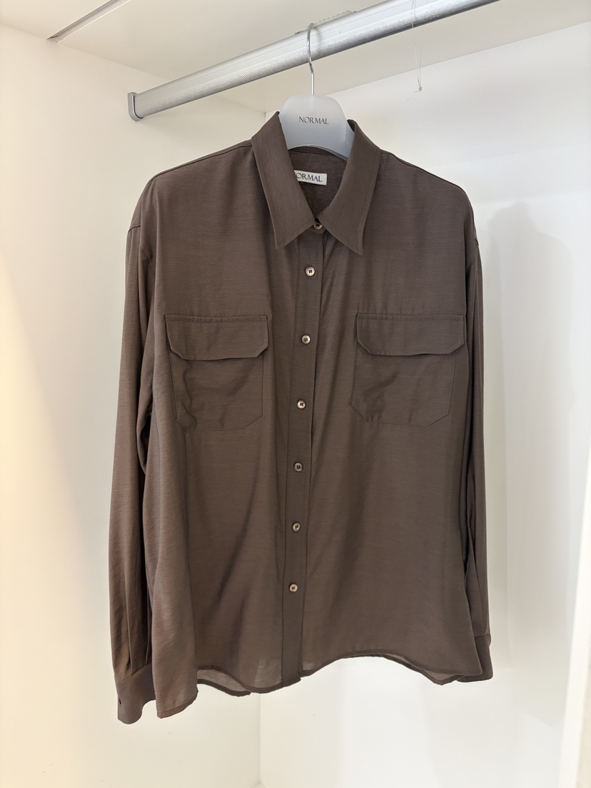 NORMAL㊣東大門代購女士新品熱賣人氣真品26春夏襯衫蕾絲衫口袋NORMAL襯衫/蕾絲衫圖色3