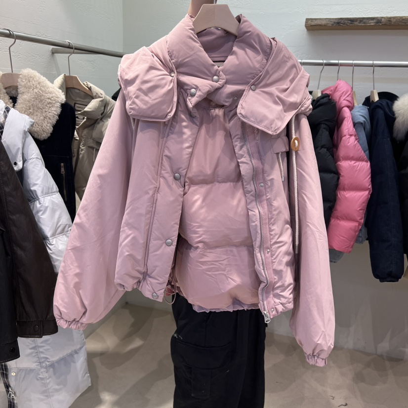 SIMPLE PARK/WMSTORY韓國直郵㊣女士新款26春夏短款羽絨服鵝絨SIMPLE PARK/WMSTORY短款羽絨服圖色2