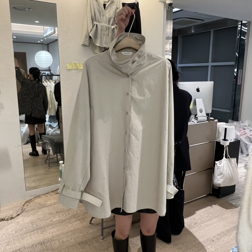 W AND J㊣東大門實拍女裝新品人氣時尚職業熱賣襯衫蕾絲衫W AND J襯衫/蕾絲衫圖色2