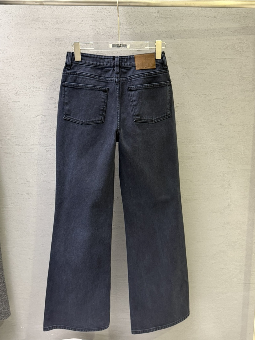 UOOV韓國直郵㊣女士新品推薦休閑人氣真品職業牛仔褲春款海軍UOOV牛仔褲