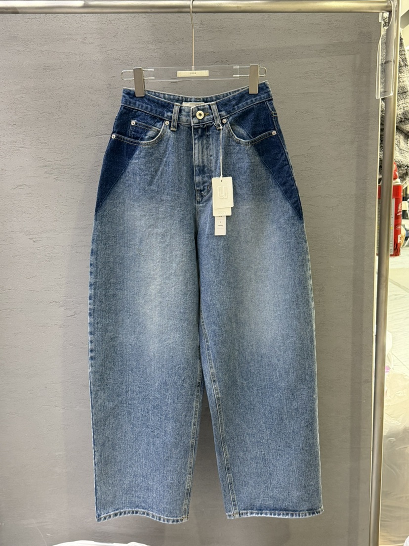UOOV㊣東大門代購女士新品人氣26春夏職業熱賣真品牛仔褲春款UOOV牛仔褲圖色1