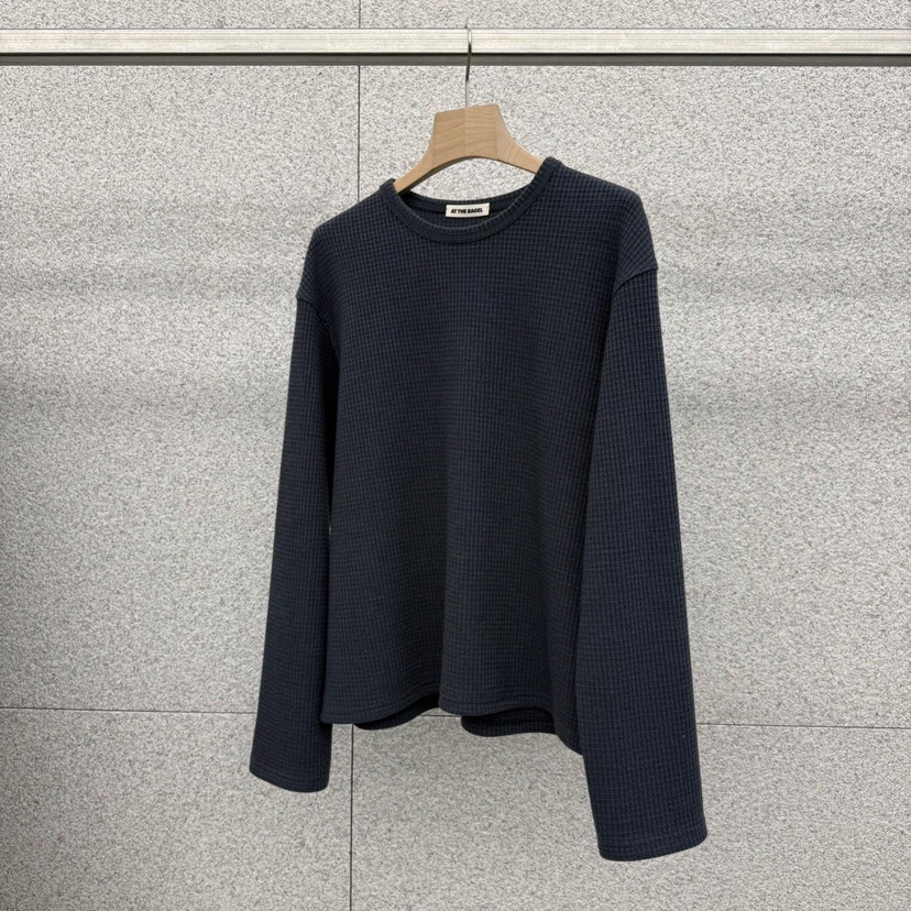 AT THE BAGEL㊣東大門代購女士新款真品休閑時尚長袖T恤春款AT THE BAGEL長袖T恤圖色4墨色