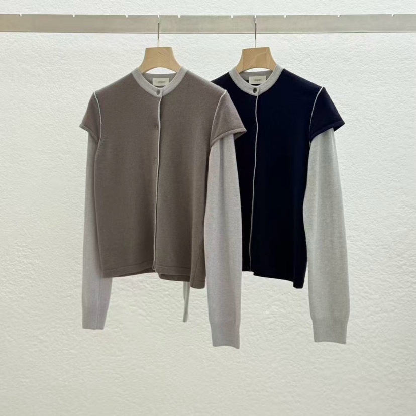 STATEMENT韓國直郵㊣女裝新款真品時尚26春夏長袖T恤假兩件春款STATEMENT長袖T恤