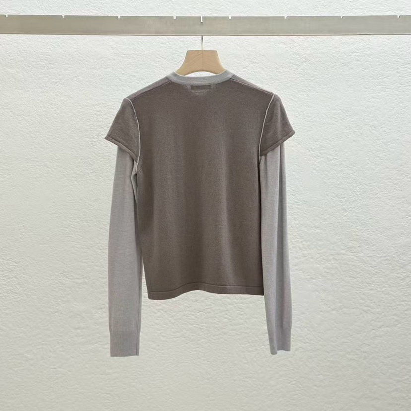 STATEMENT韓國直郵㊣女裝新款真品時尚26春夏長袖T恤假兩件春款STATEMENT長袖T恤