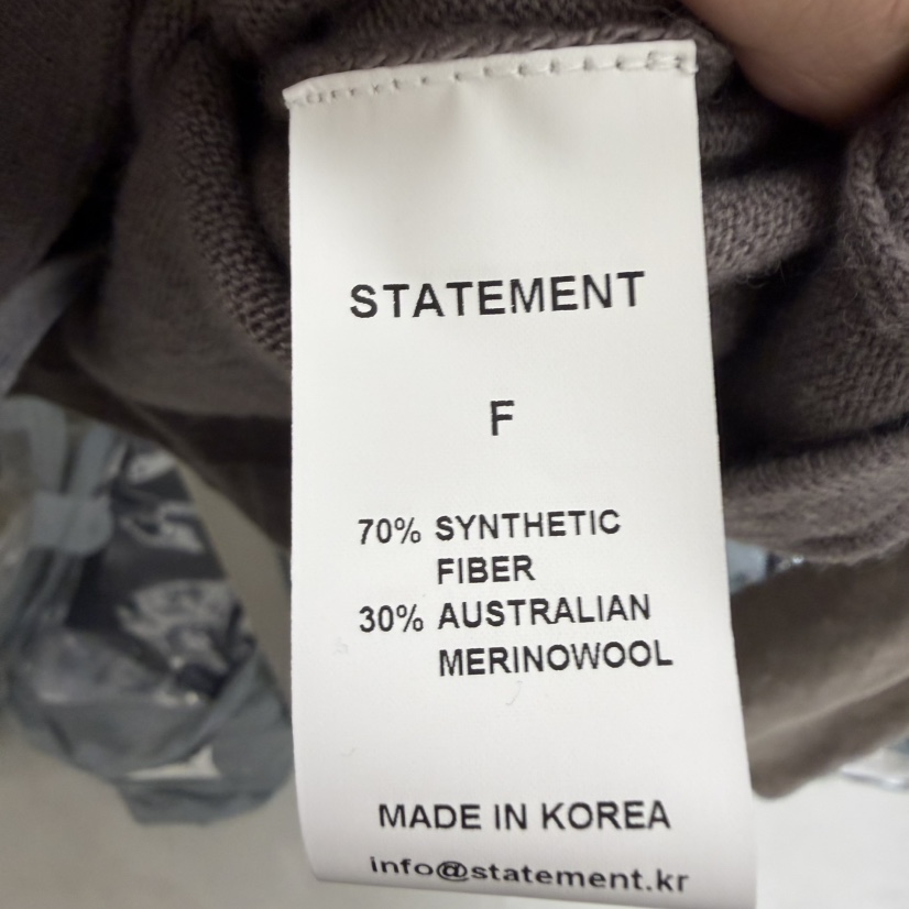 STATEMENT韓國直郵㊣女裝新款真品時尚26春夏長袖T恤假兩件春款STATEMENT長袖T恤