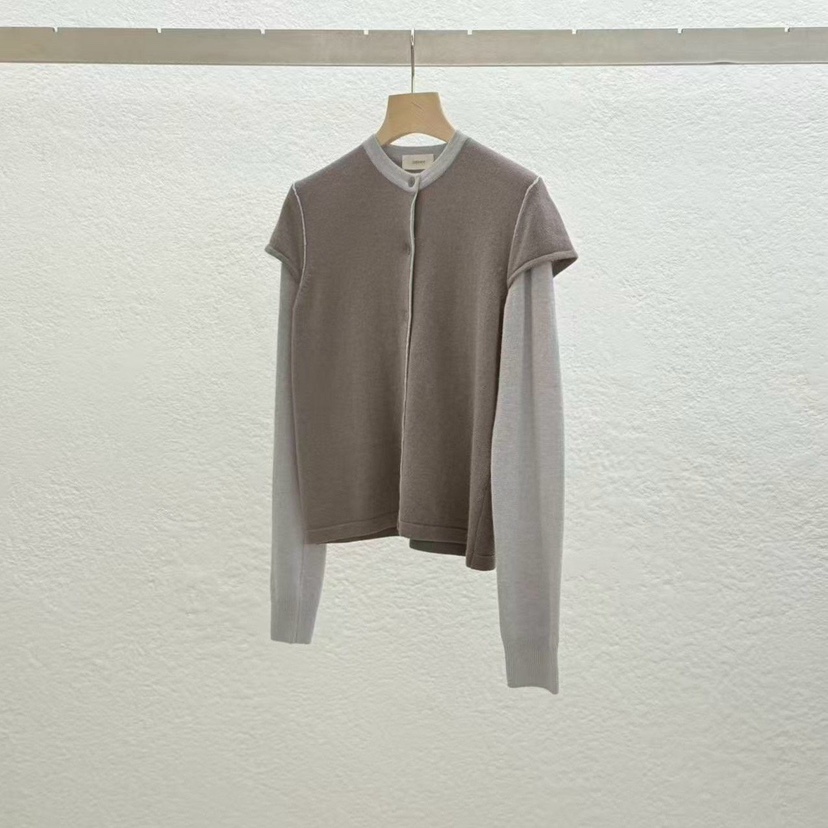 STATEMENT韓國直郵㊣女裝新款真品時尚26春夏長袖T恤假兩件春款STATEMENT長袖T恤圖色1