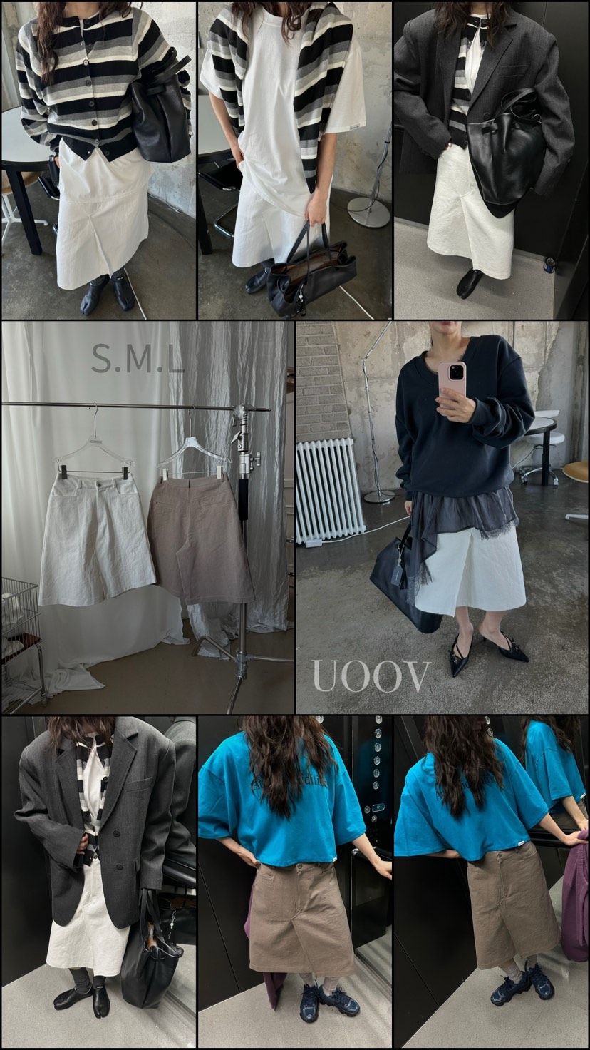 UOOV㊣東大門實拍女士新款熱賣休閑時尚26春夏裙褲春款雙層UOOV裙褲